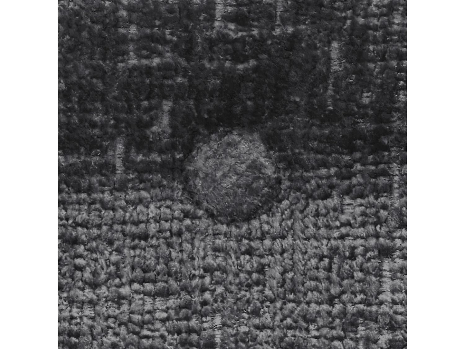 DHOME Tête de Lit Laine Naturelle avec Boutons 105x105cm avec Pieds de Lit 105 - Gris Foncé