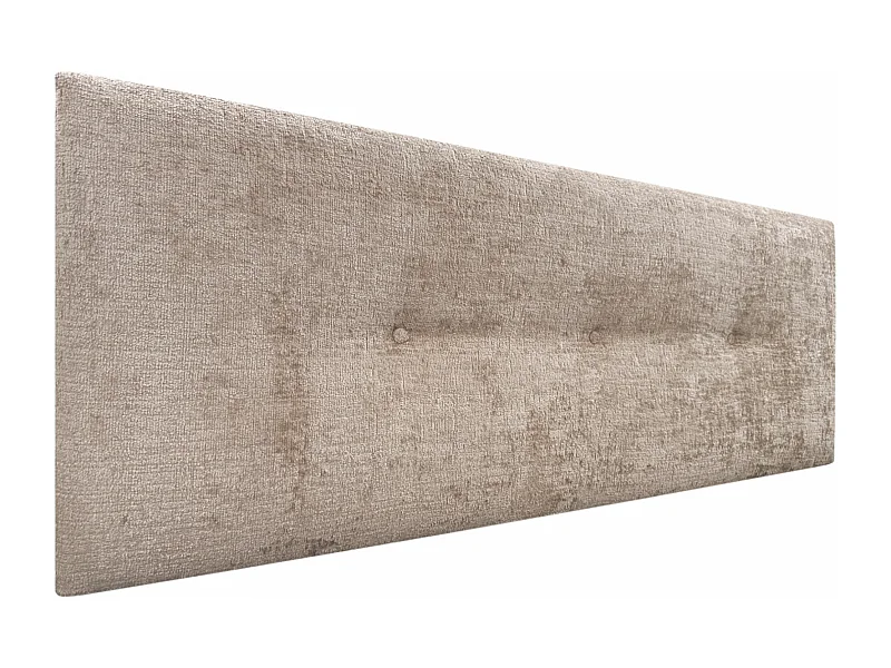 DHOME Tête de Lit Laine Naturelle avec Boutons 145x50cm Lits 140/135 - Marron Clair