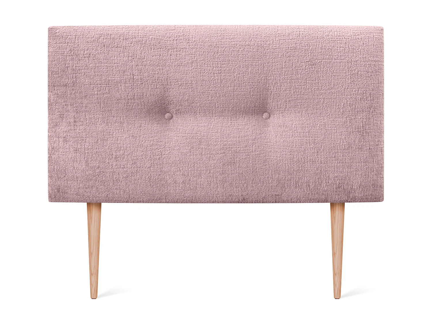 DHOME Tête de Lit Laine Naturelle avec Boutons 110x105cm avec Pieds de Lit 105 - Saumon