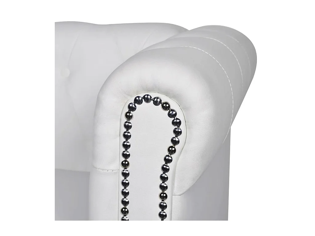 Canapé Chesterfield à 2 places et à 3 places blanc