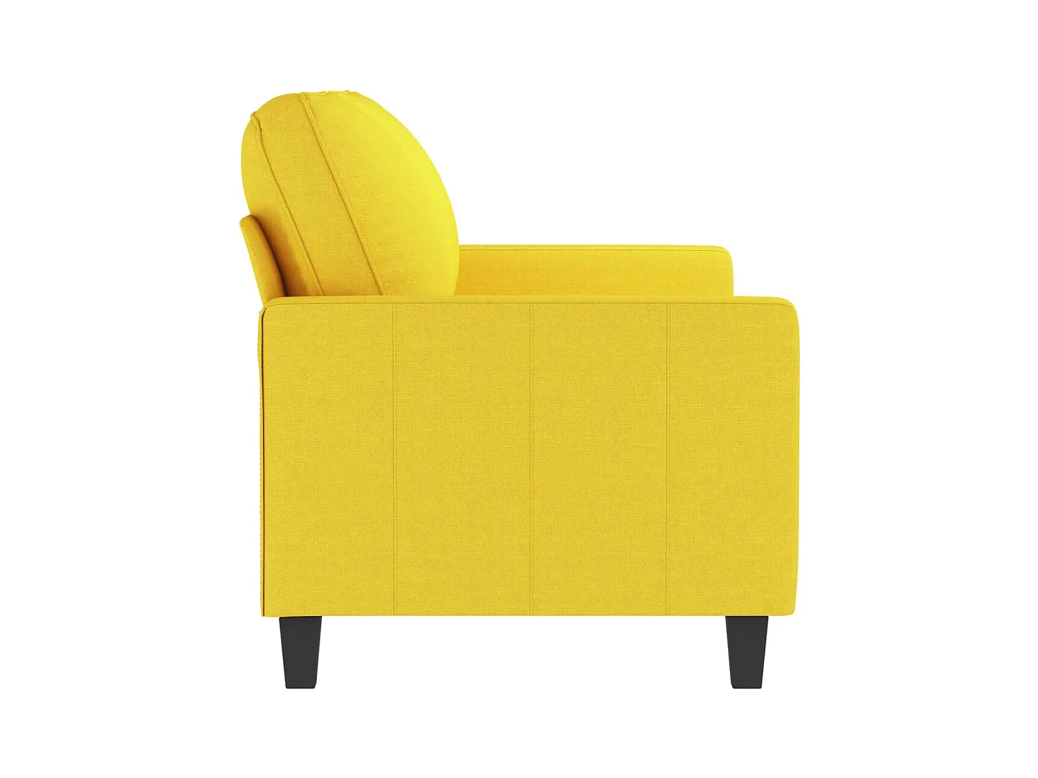 Canapé à 2 places Jaune clair 140 cm Tissu