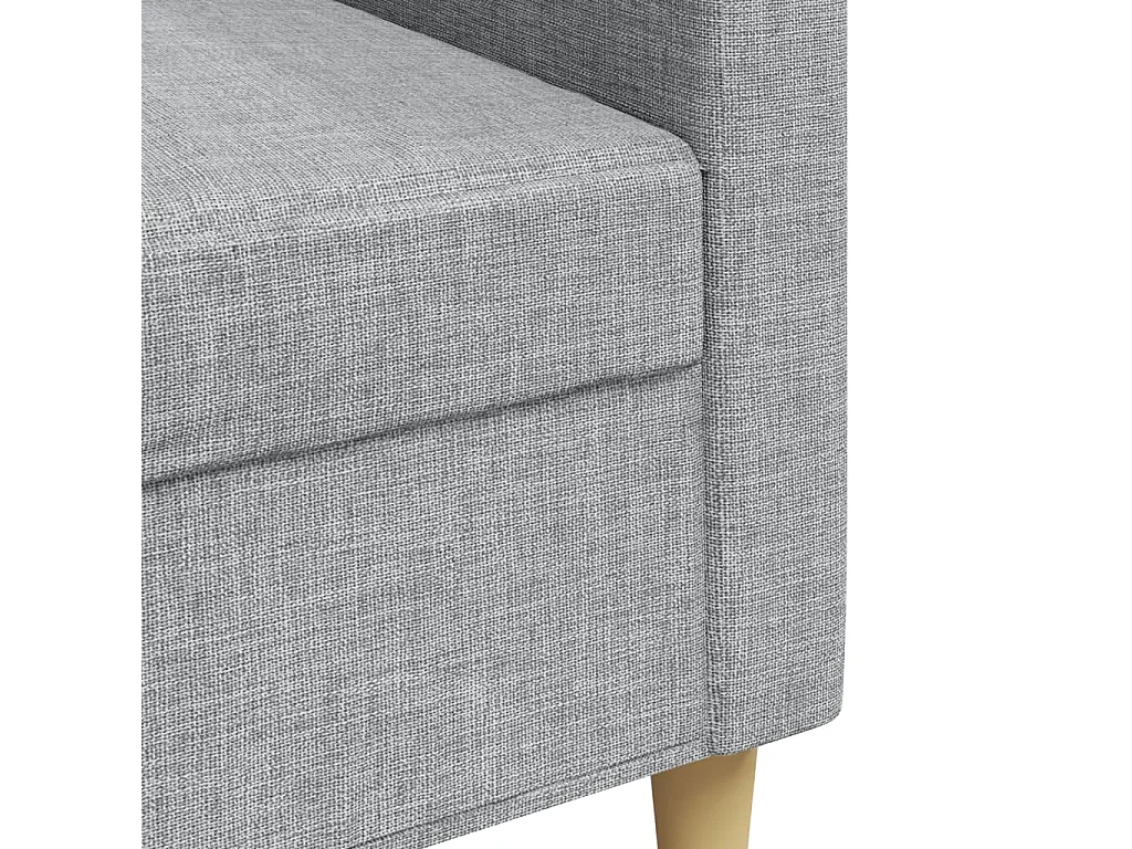 Canapé à 3 places Gris clair 210 cm Tissu