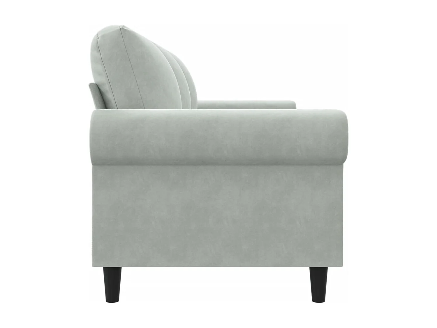 Sofá de 3 plazas terciopelo gris claro 180 cm