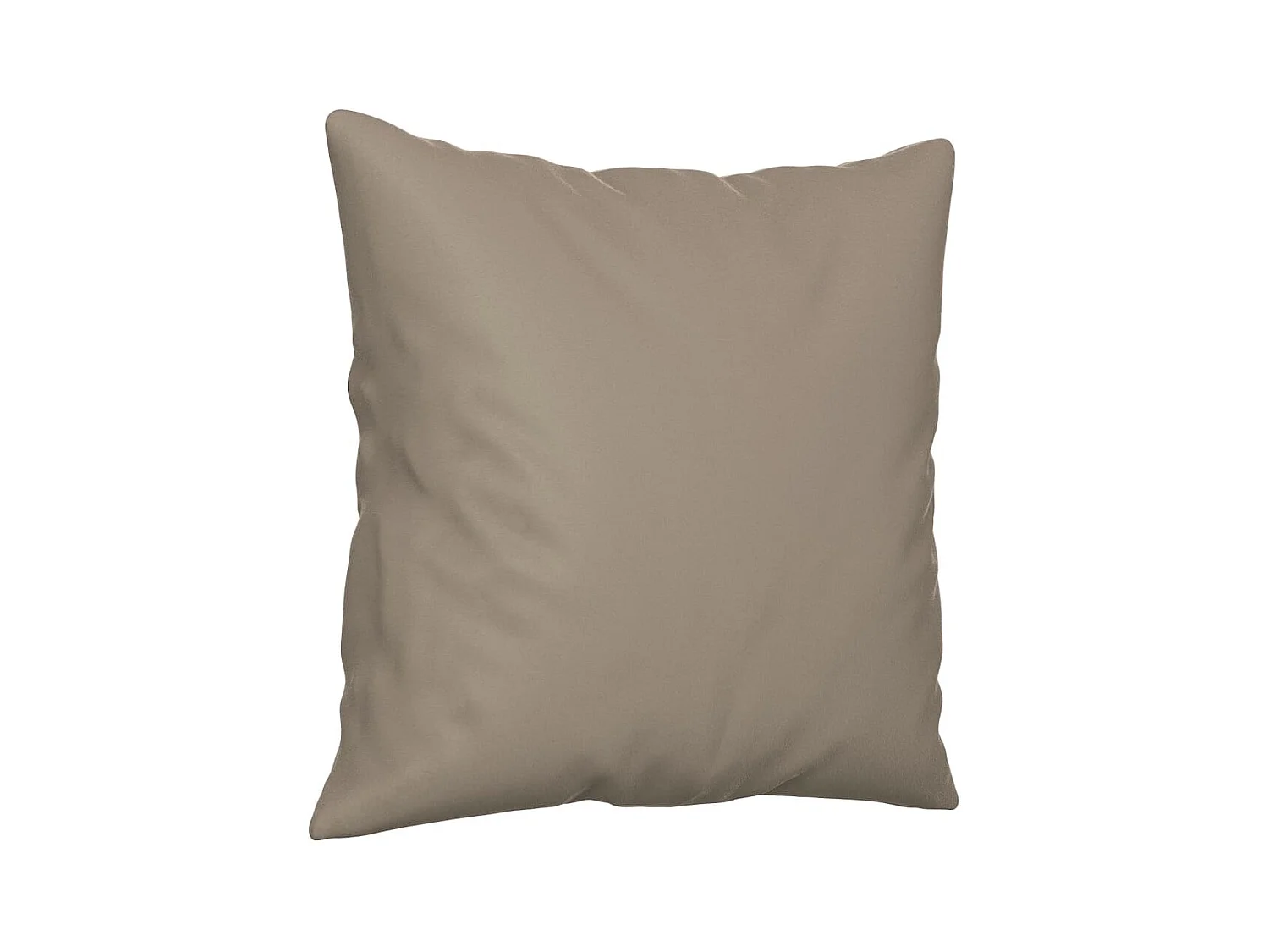 Sofá 2 lugares c/ almofadas 140 cm microfibra cinza-acastanhado