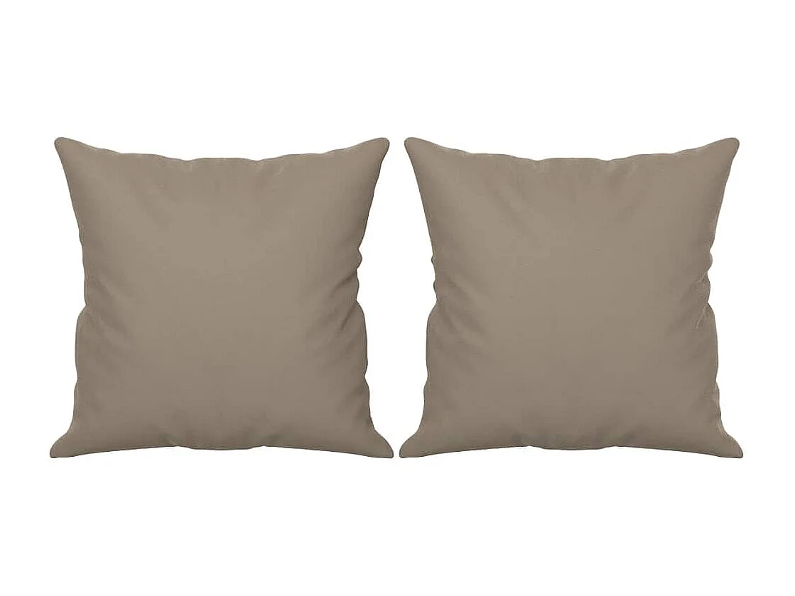 Canapé 2 places avec oreillers taupe 140 cm tissu microfibre