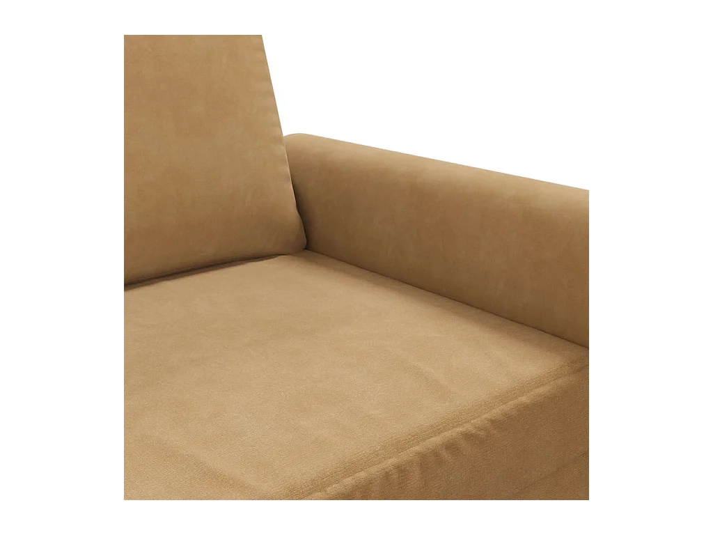 Canapé à 3 places Marron 180 cm Velours