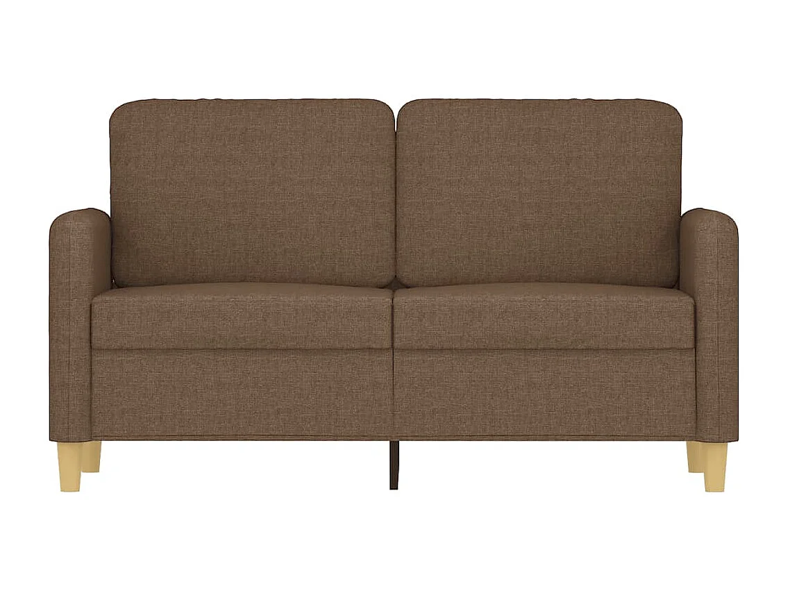 Canapé à 2 places Marron 120 cm Tissu