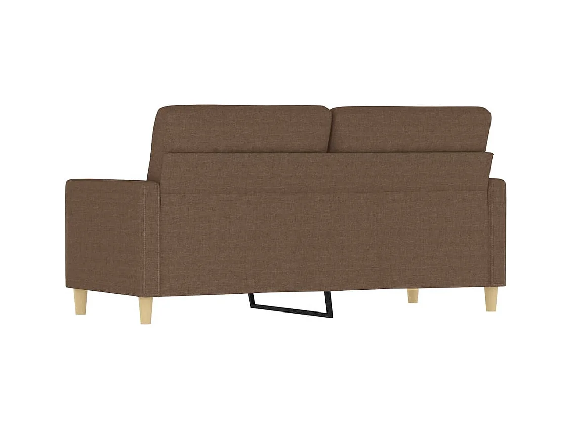 Canapé à 2 places Marron 140 cm Tissu
