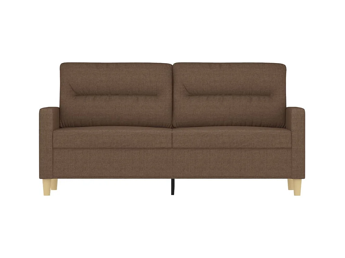 Canapé à 2 places Marron 140 cm Tissu