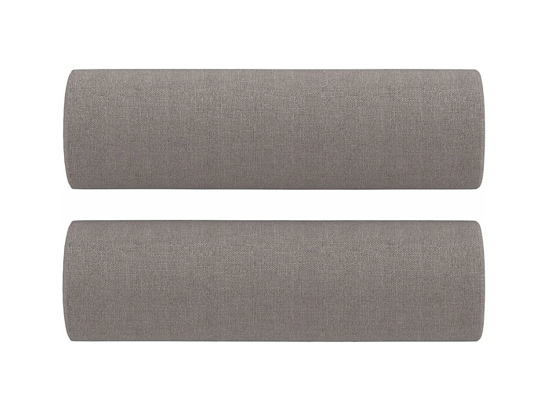 Canapé 3 places avec oreillers décoratifs taupe 180 cm tissu