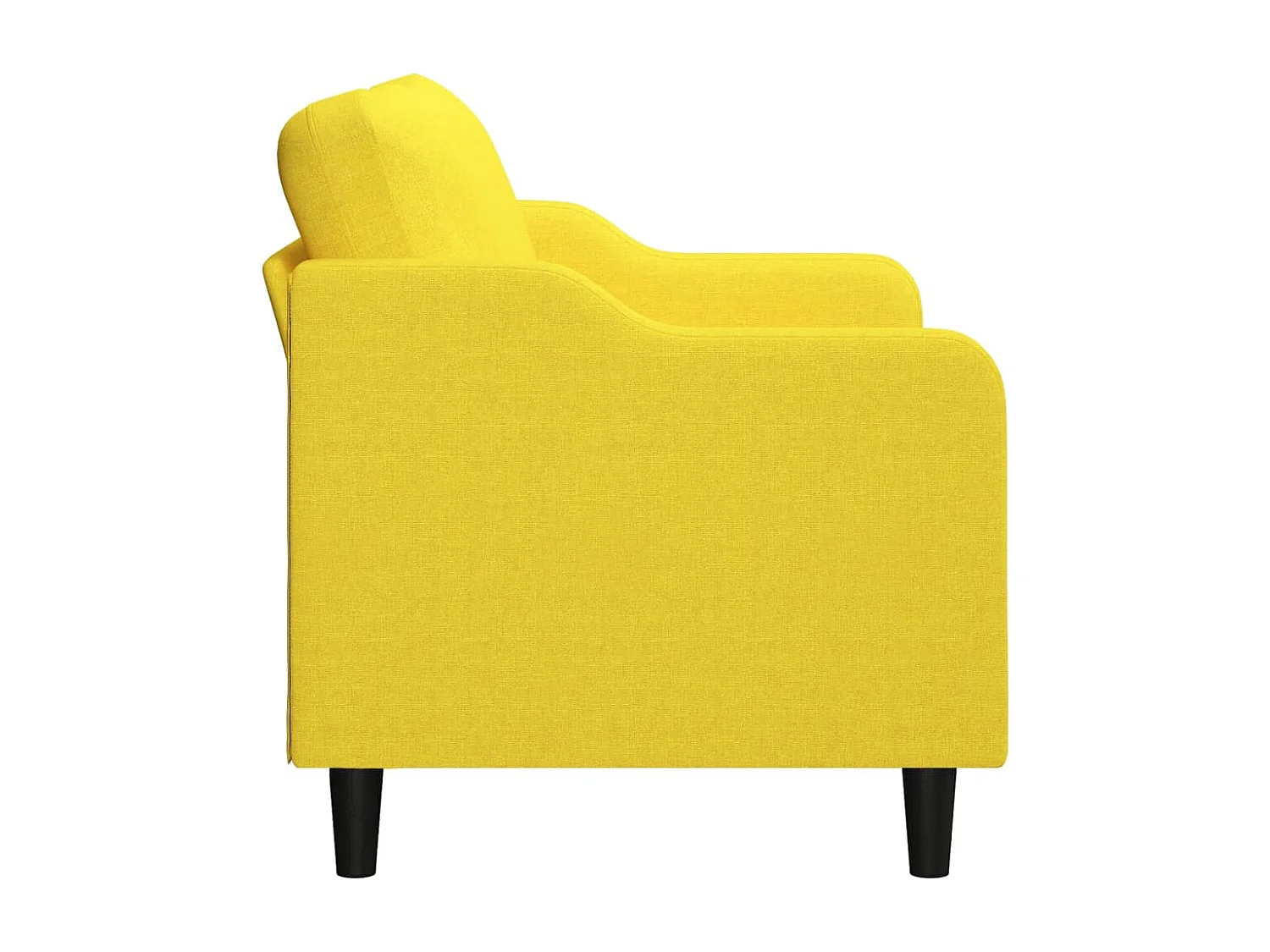 Canapé à 2 places Jaune clair 120 cm Tissu