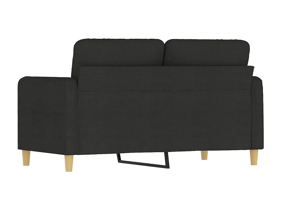 Canapé à 2 places Noir 120 cm Tissu