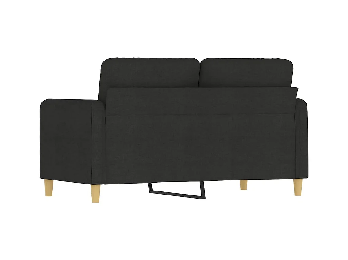 Canapé à 2 places Noir 120 cm Tissu