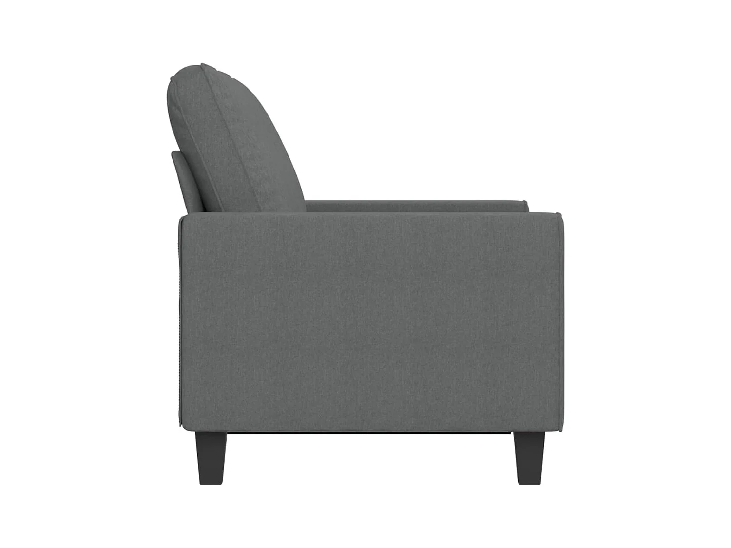 Canapé à 2 places Gris foncé 120 cm Tissu