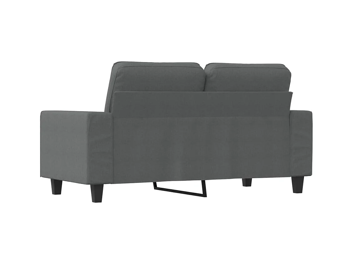 Canapé à 2 places Gris foncé 120 cm Tissu