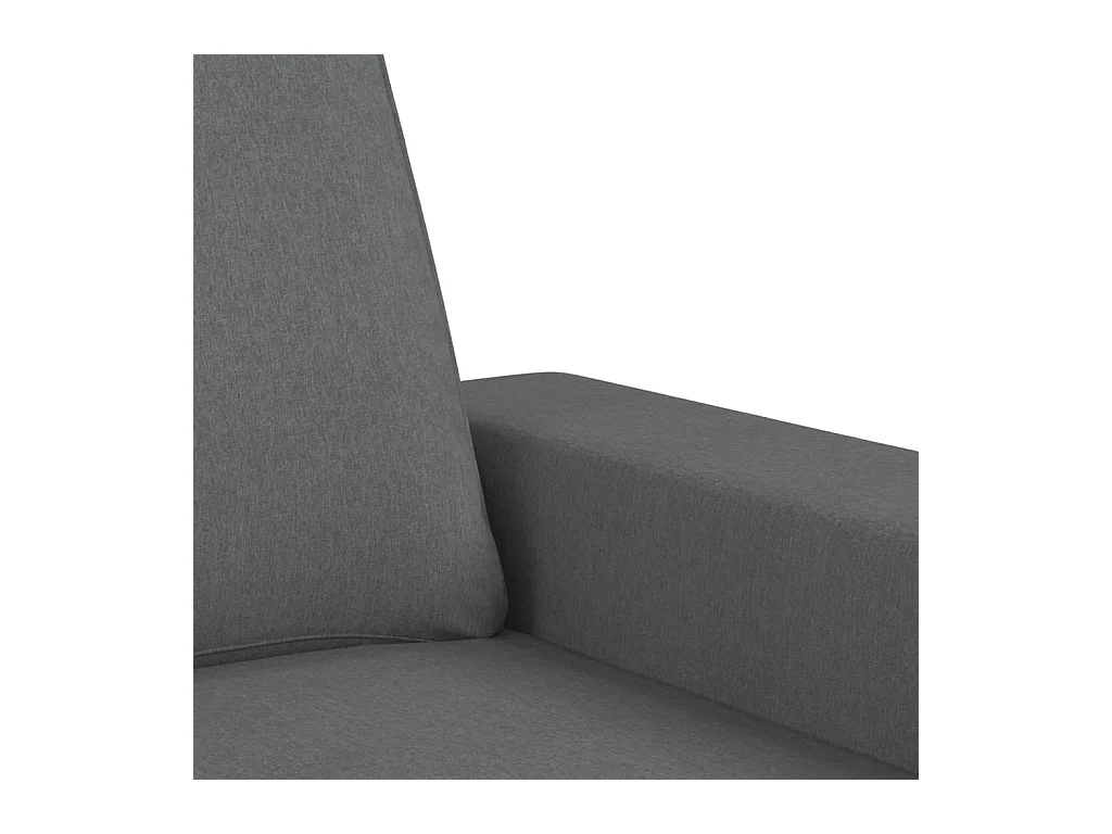 Canapé à 2 places Gris foncé 120 cm Tissu