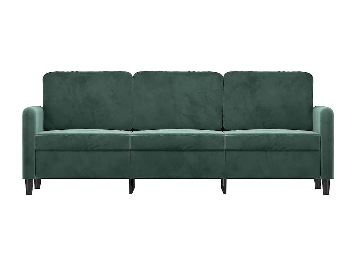 Canapé à 3 places Vert foncé 180 cm Velours
