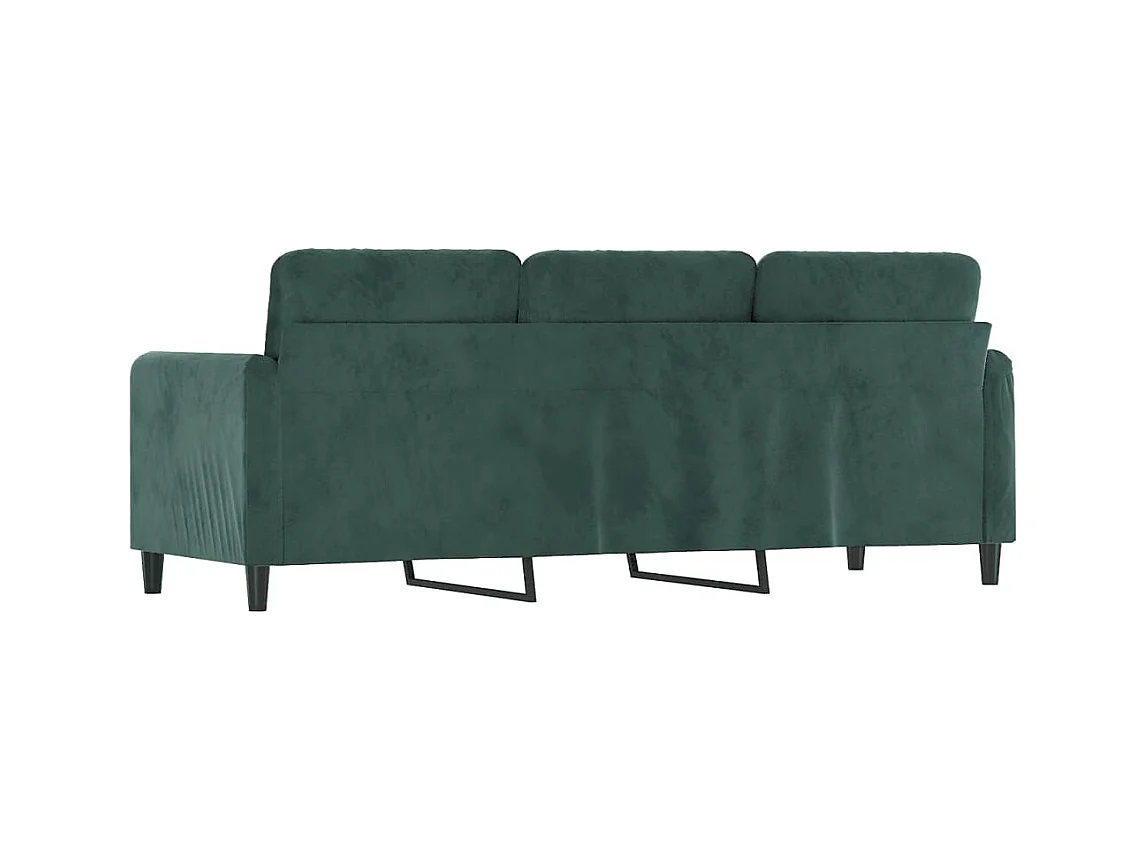 Canapé à 3 places Vert foncé 180 cm Velours