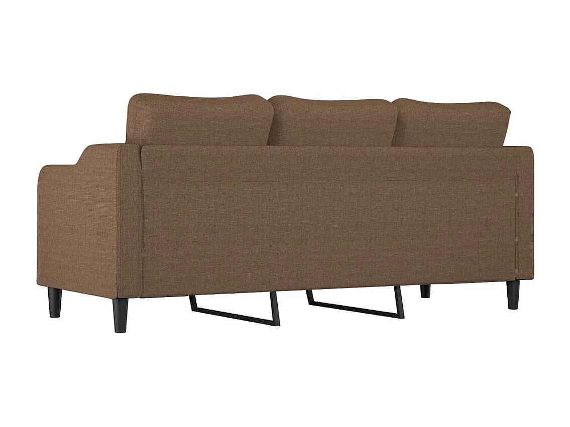 Driezitsbank 180 cm stof bruin