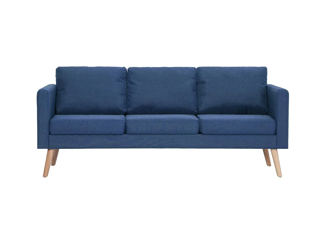 Driezitsbank stof blauw