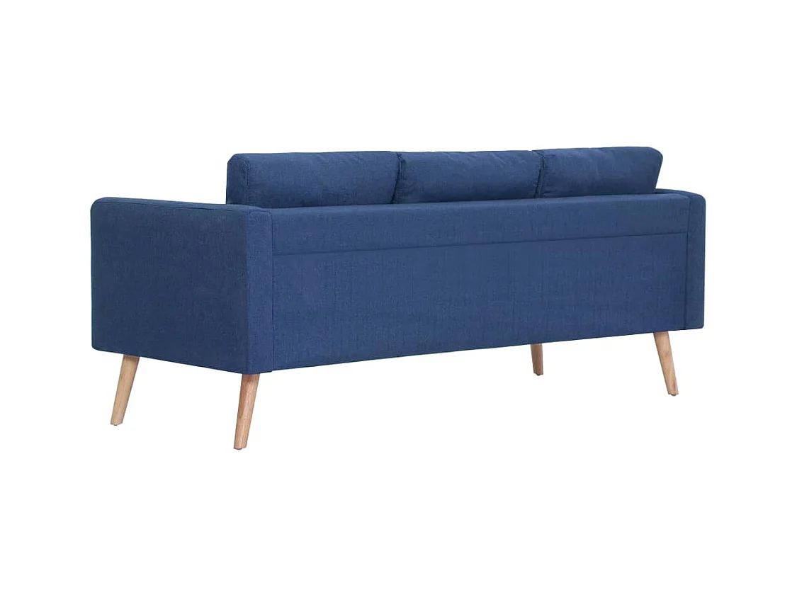 Driezitsbank stof blauw