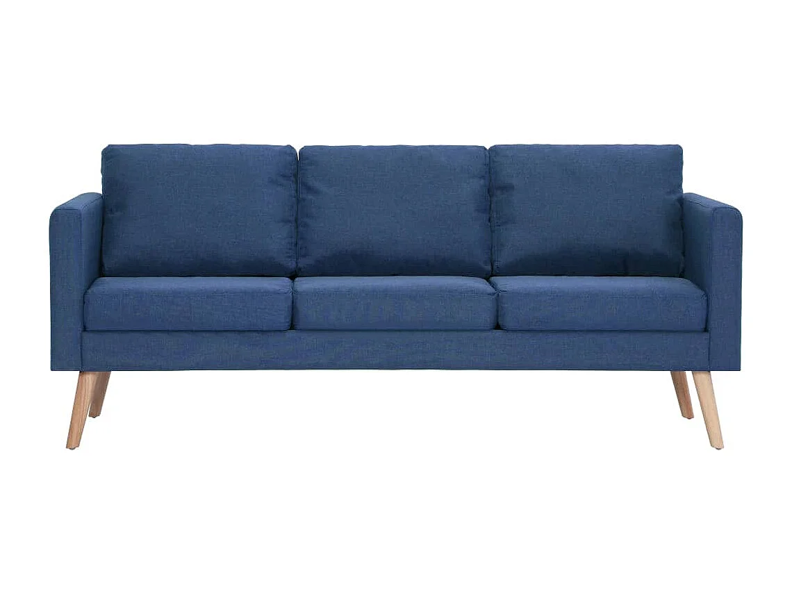 Driezitsbank stof blauw