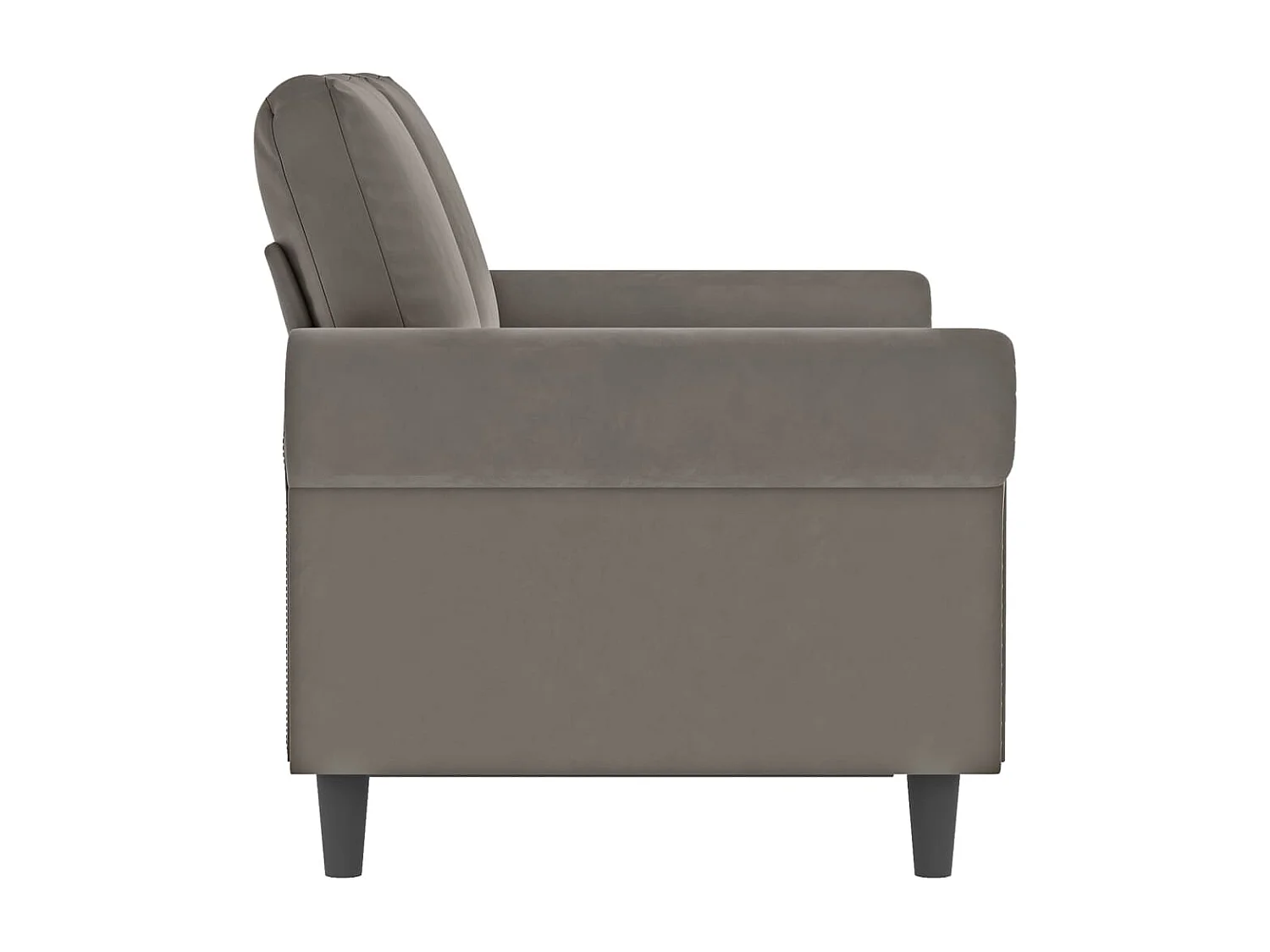 Canapé à 2 places Gris clair 120 cm Velours