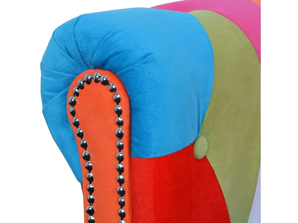 Driezitsbank Chesterfield-stijl stof meerkleurig