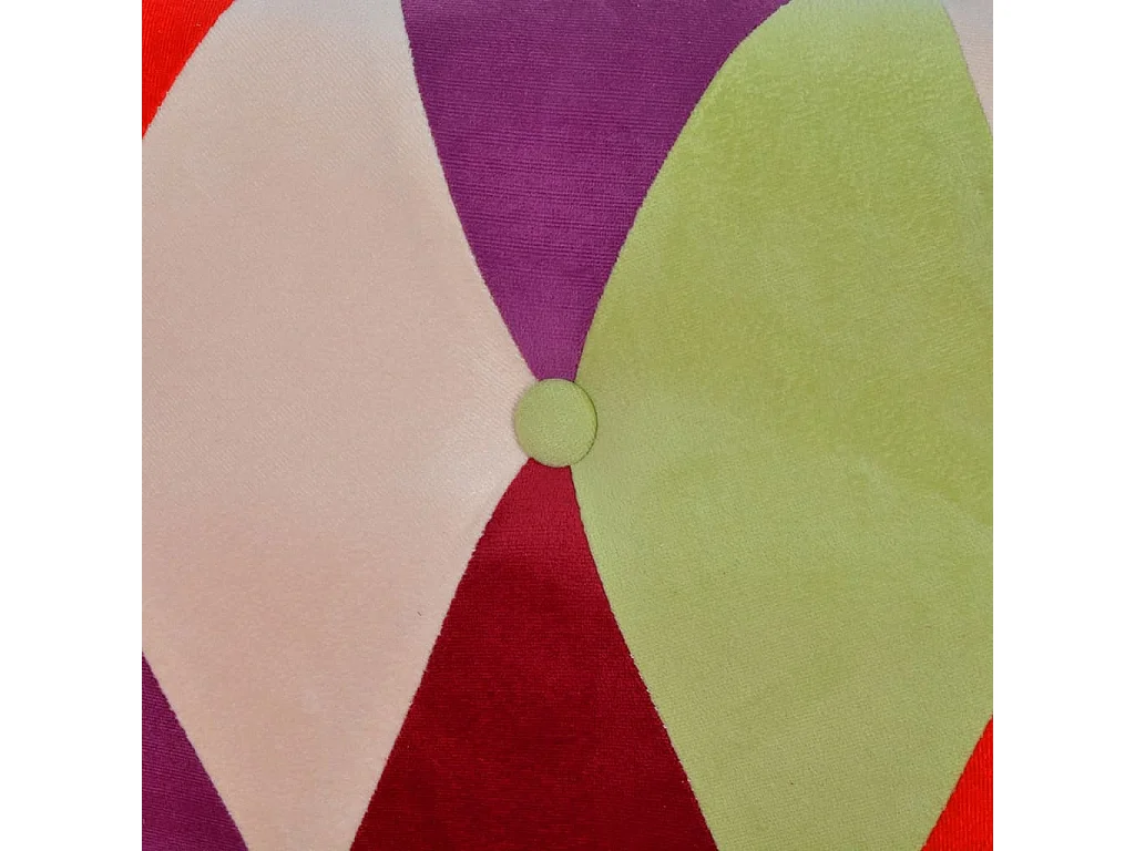 Driezitsbank Chesterfield-stijl stof meerkleurig