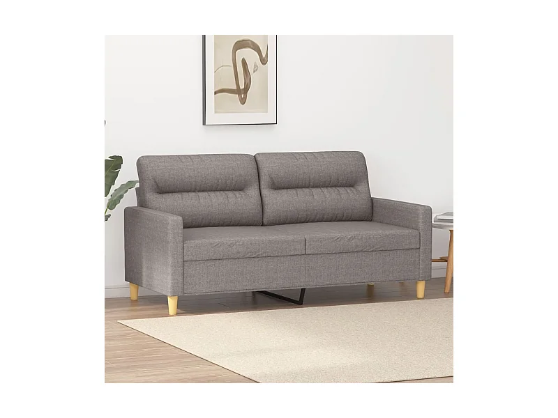 Canapé à 2 places Taupe 140 cm Tissu