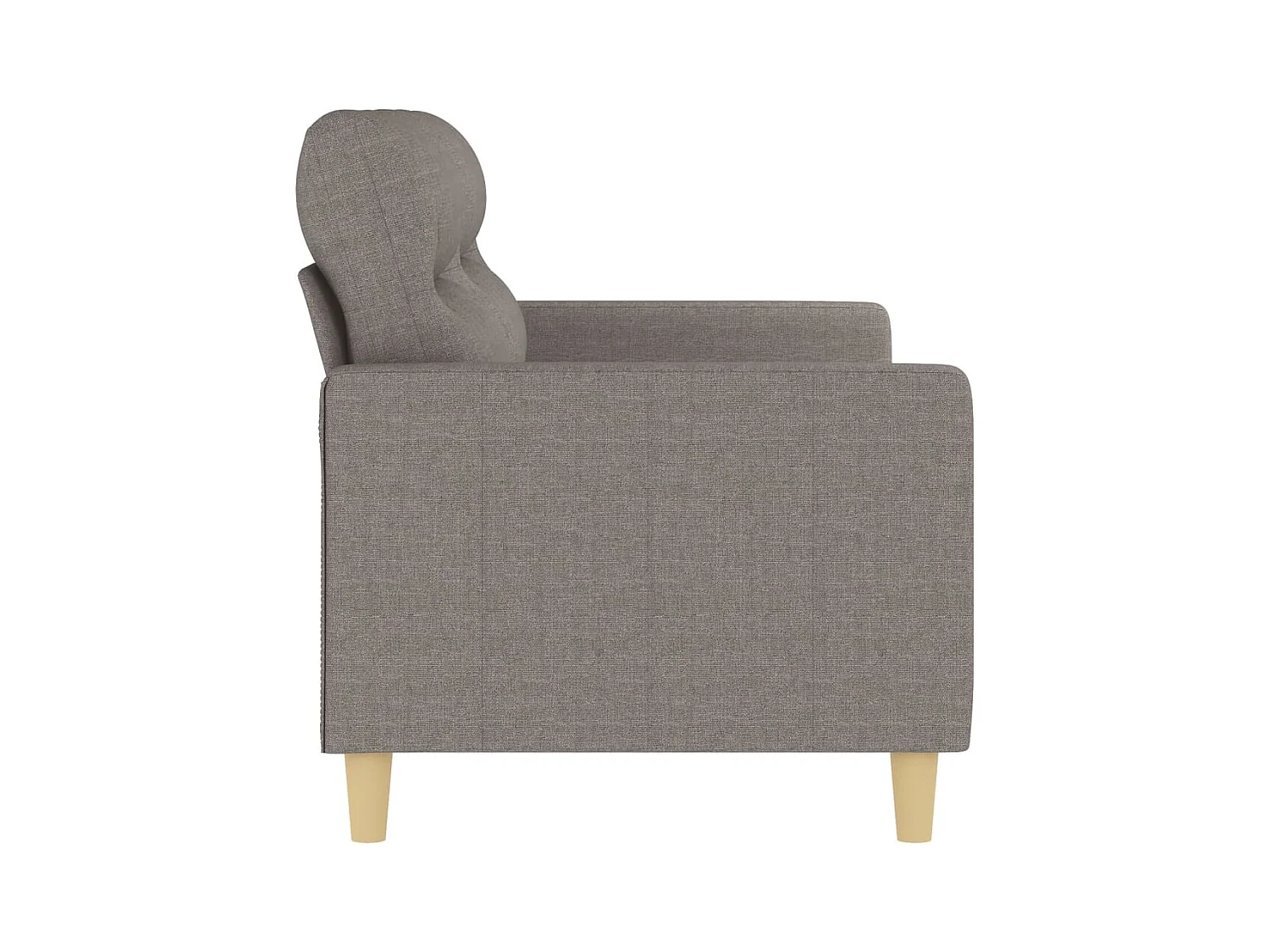 Canapé à 2 places Taupe 140 cm Tissu