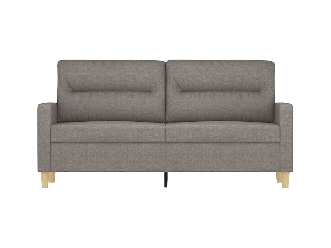 Canapé à 2 places Taupe 140 cm Tissu