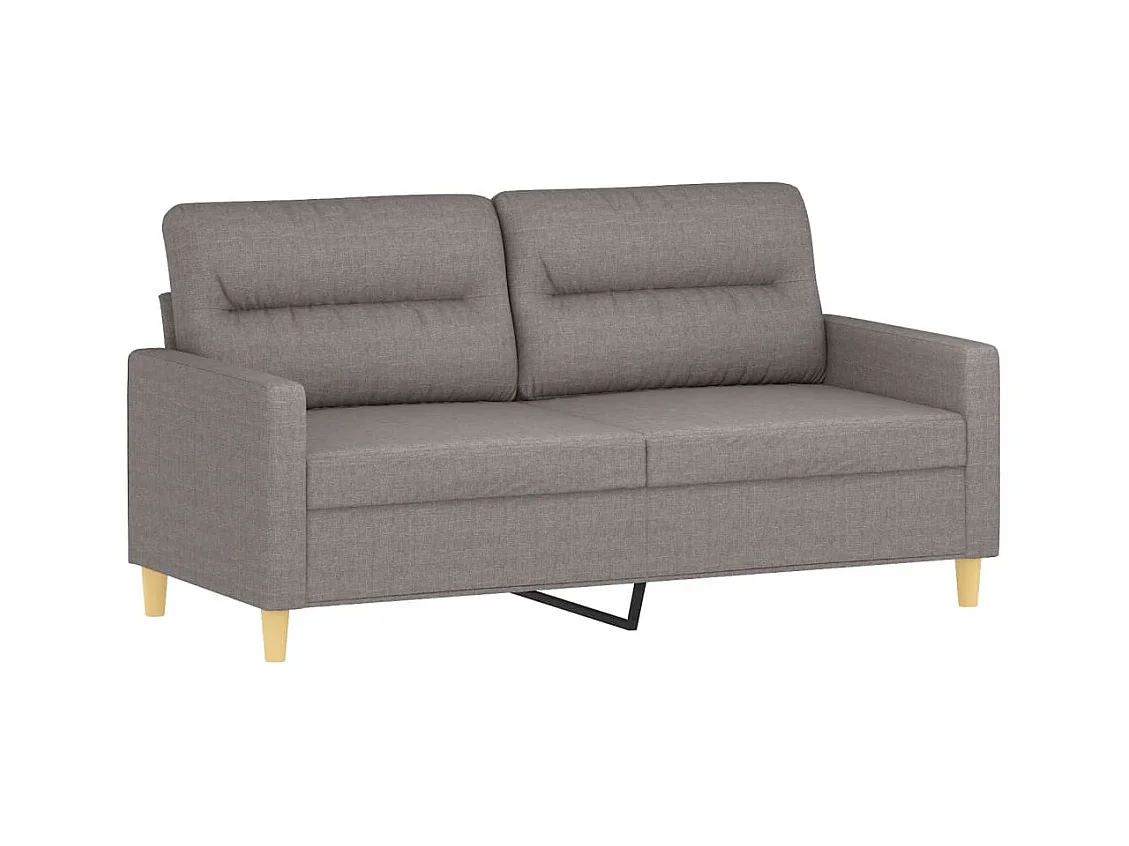 Canapé à 2 places Taupe 140 cm Tissu