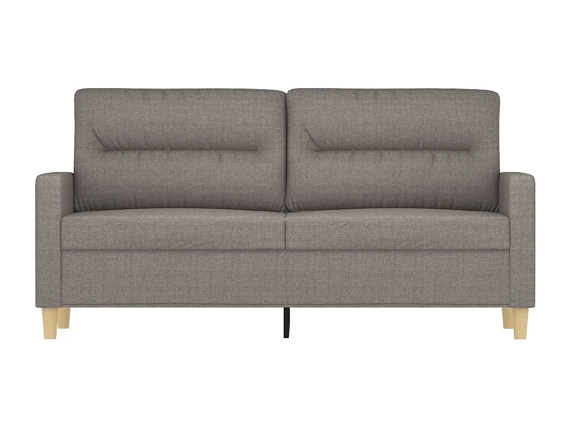 Canapé à 2 places Taupe 140 cm Tissu