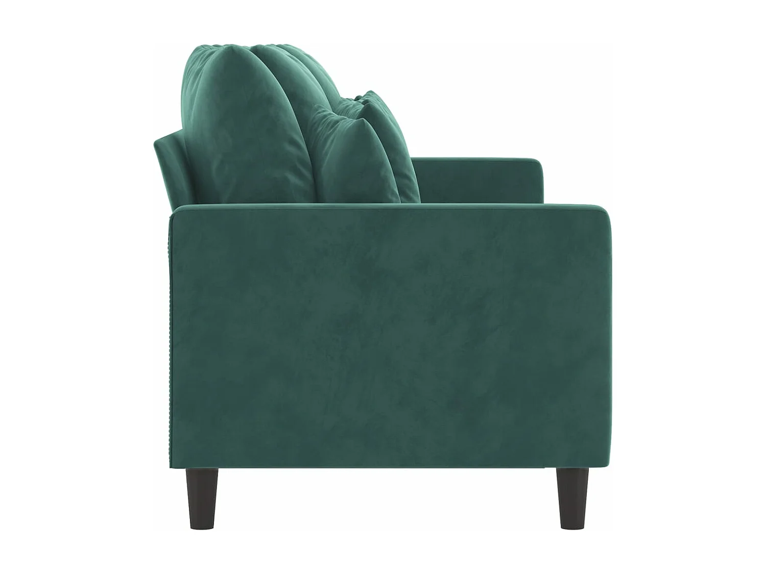 Canapé à 3 places Vert foncé 180 cm Velours