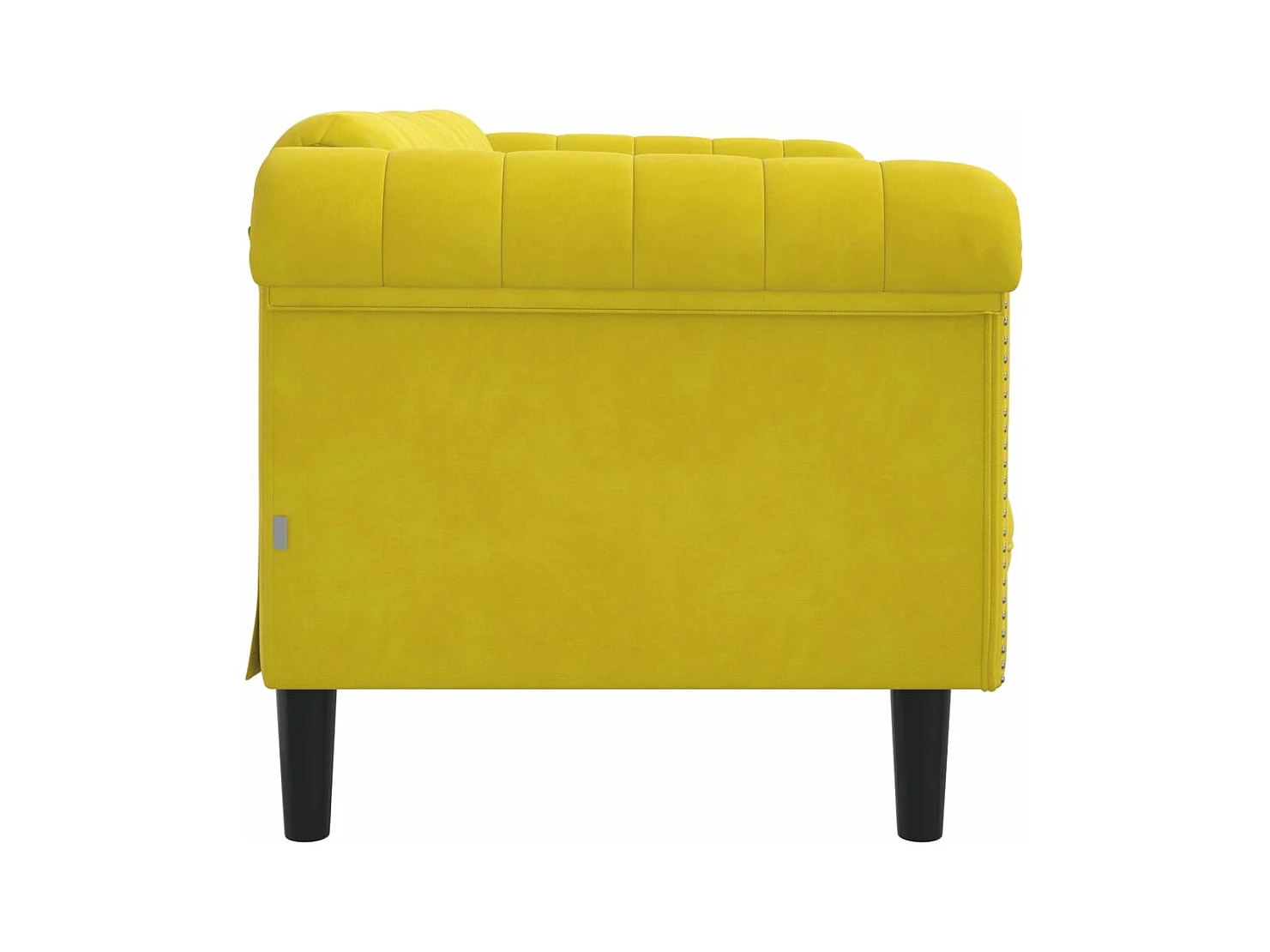 Canapé à 2 places jaune velours