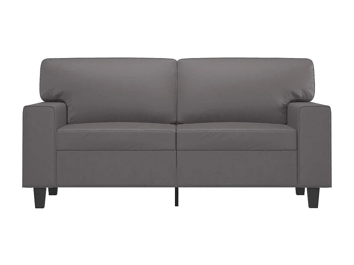 Tweezitsbank 120 cm kunstleer grijs