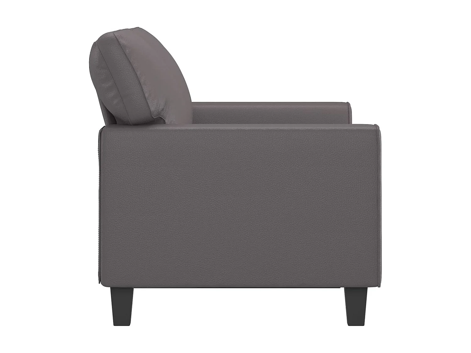 Tweezitsbank 120 cm kunstleer grijs