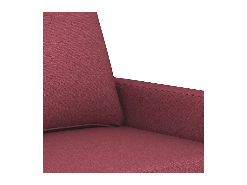 Canapé à 2 places Rouge bordeaux 140 cm Tissu