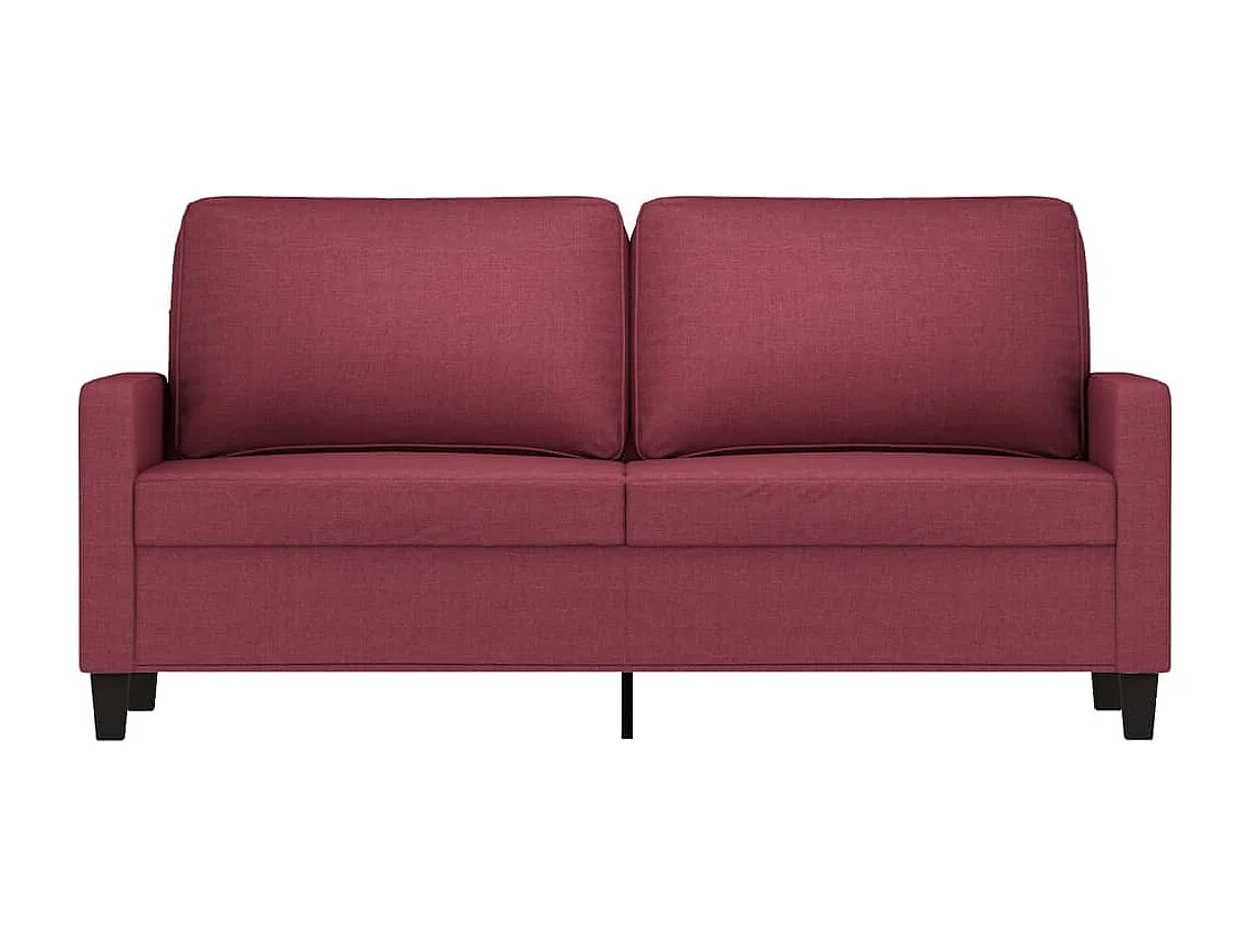 Canapé à 2 places Rouge bordeaux 140 cm Tissu