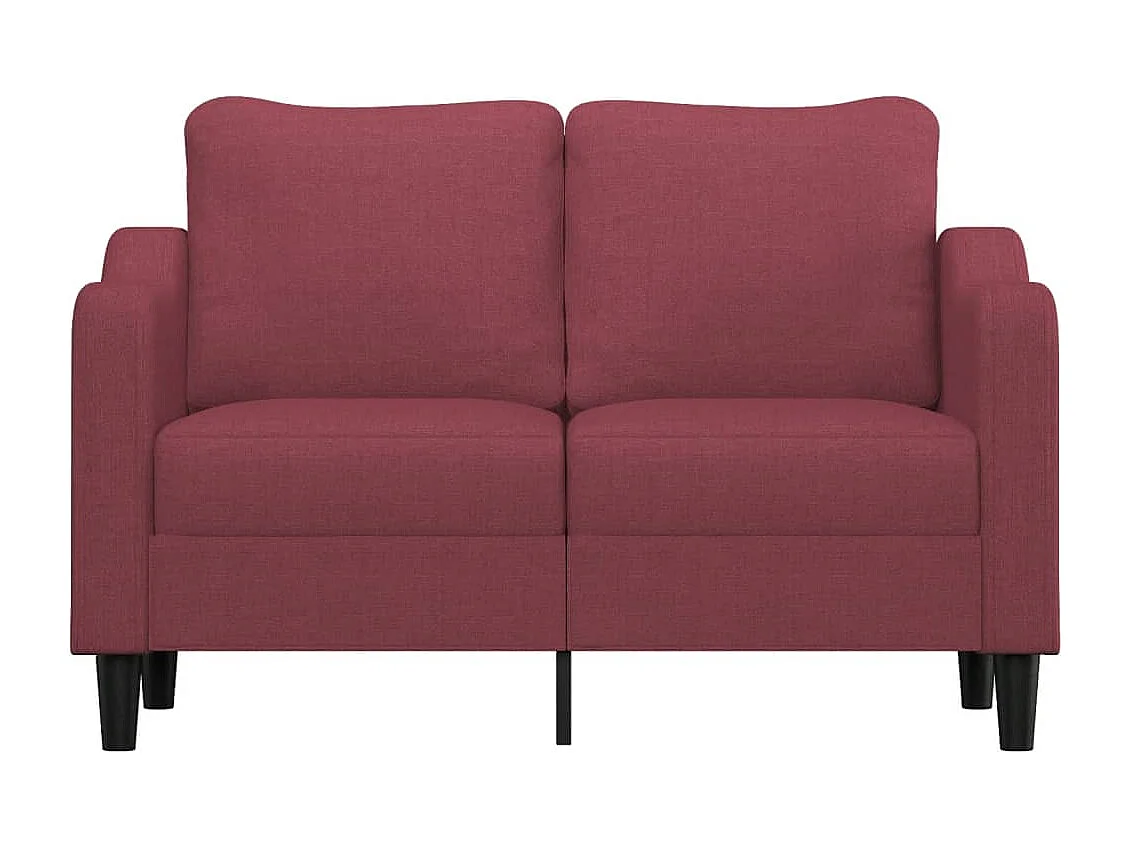 Tweezitsbank 120 cm stof wijnrood