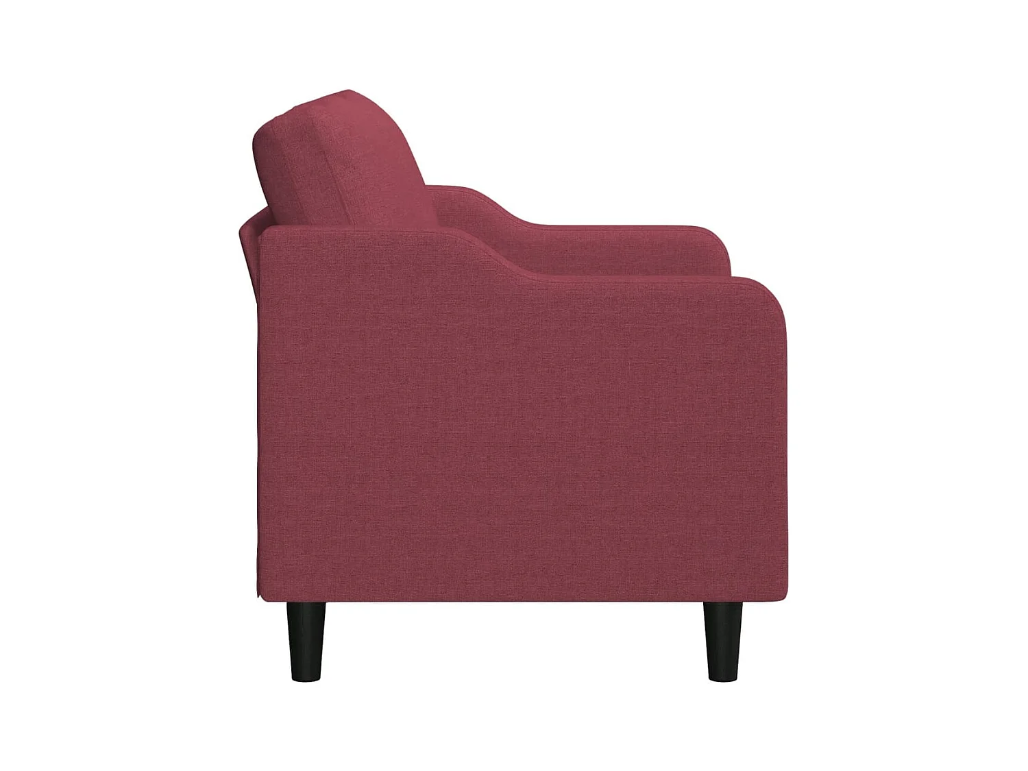 Canapé à 2 places Rouge bordeaux 120 cm Tissu