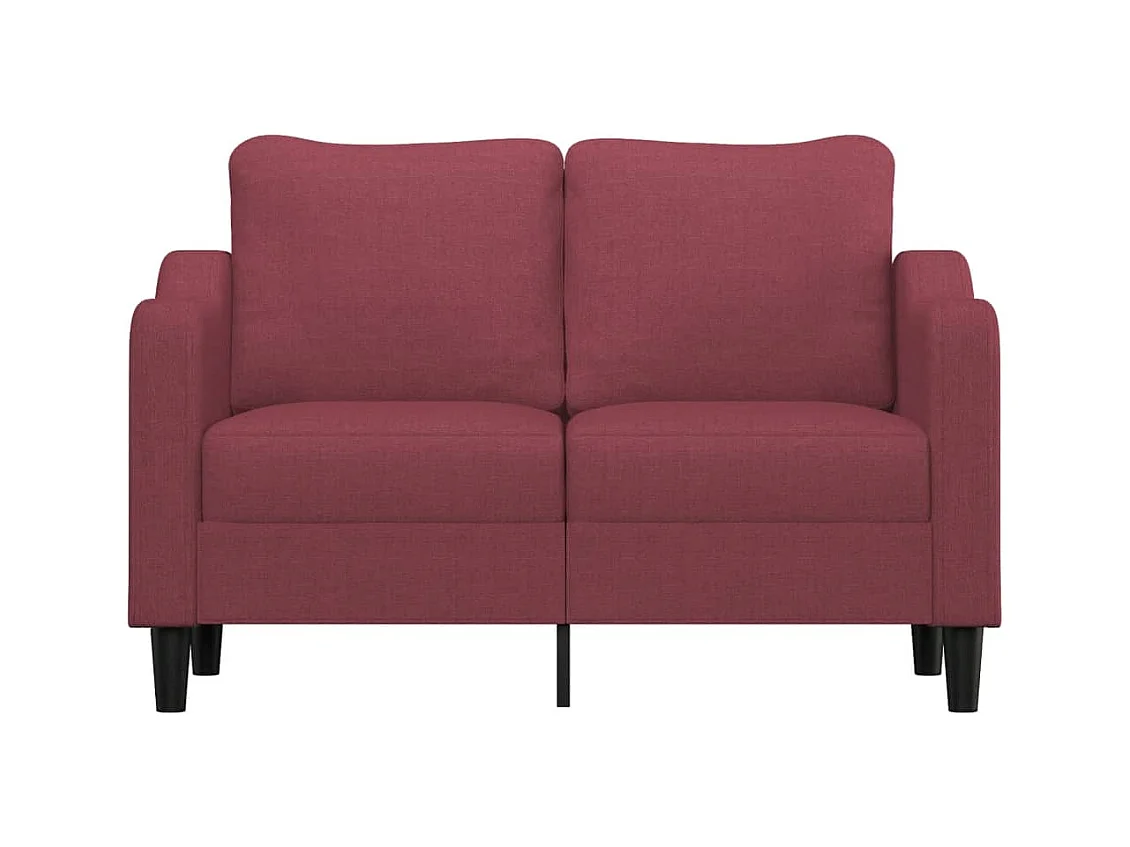 Canapé à 2 places Rouge bordeaux 120 cm Tissu