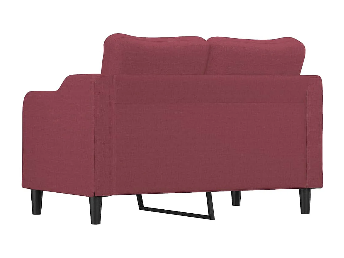 Canapé à 2 places Rouge bordeaux 120 cm Tissu