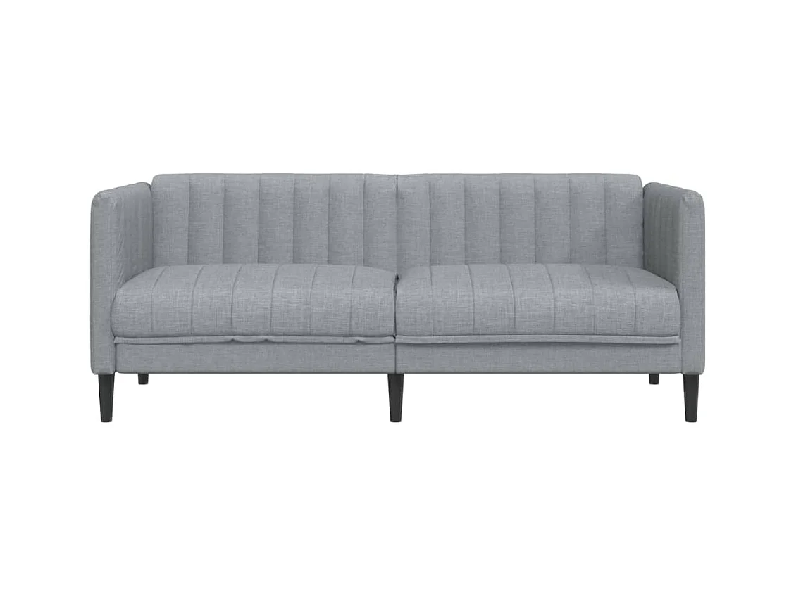 Canapé à 2 places gris clair tissu