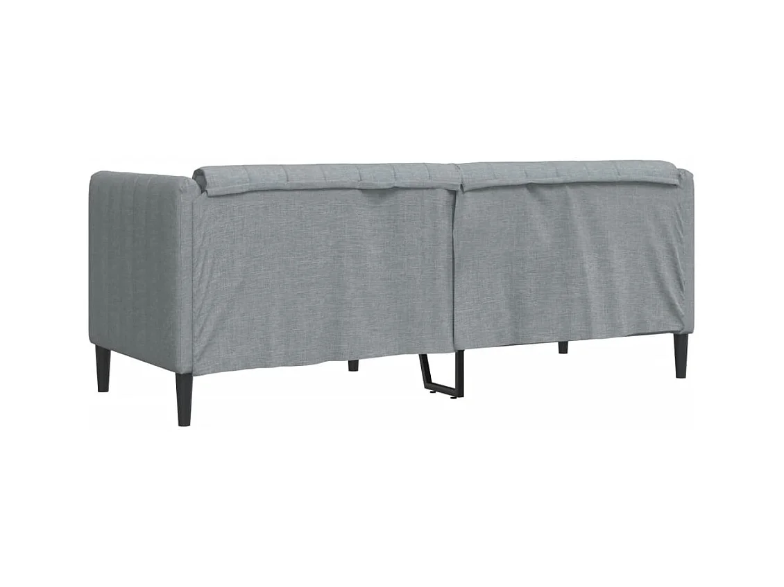 Canapé à 2 places gris clair tissu