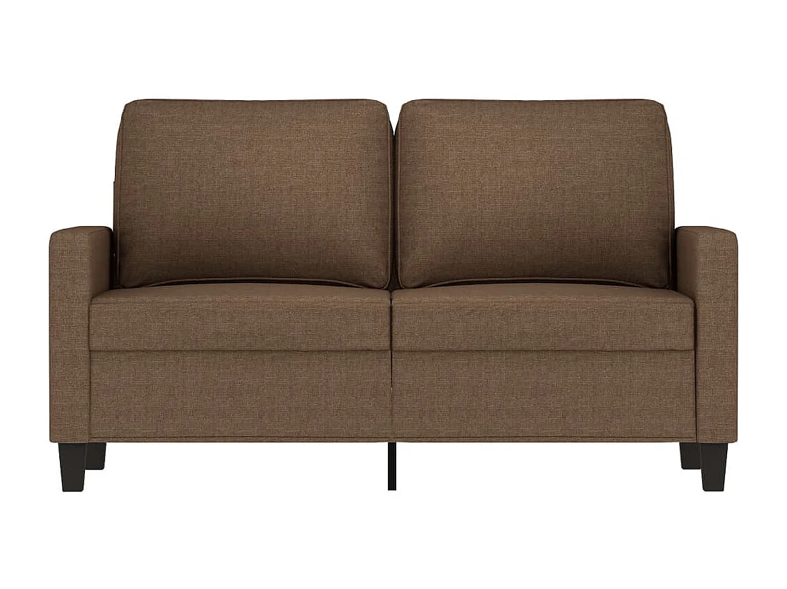 Canapé à 2 places Marron 120 cm Tissu