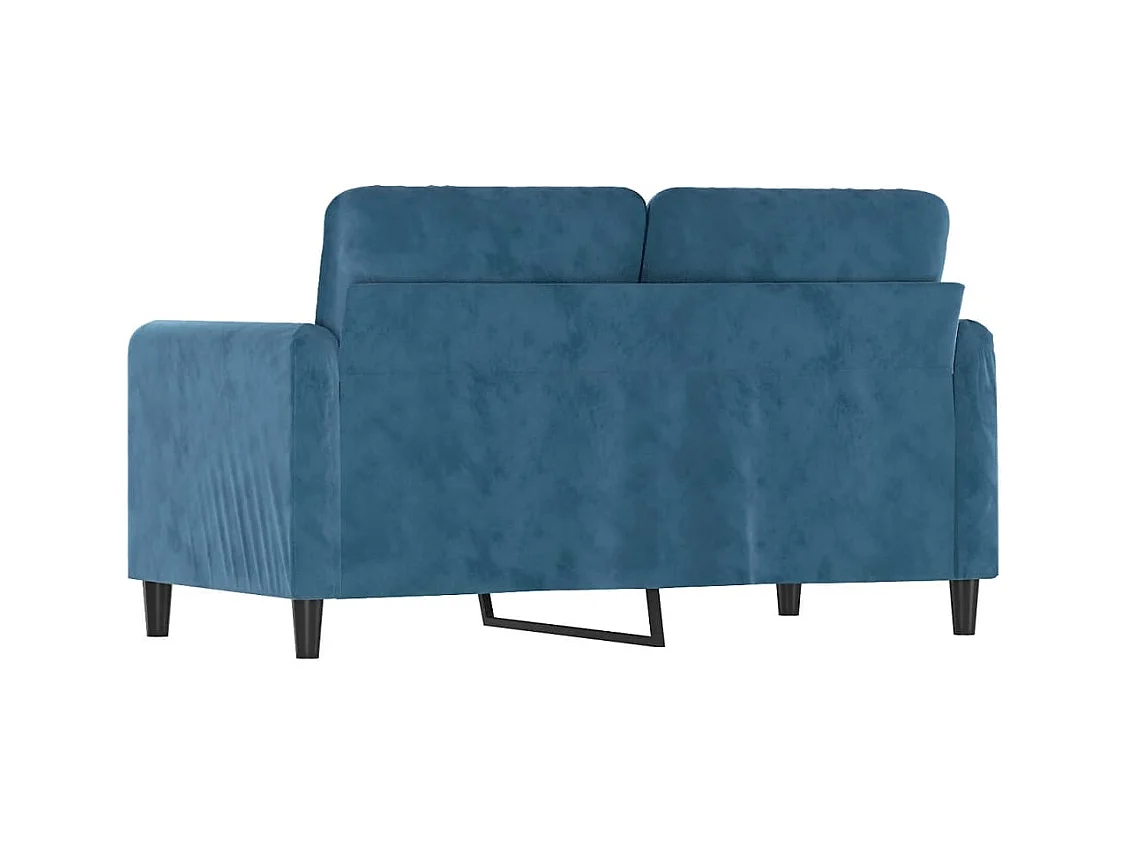 Canapé à 2 places Bleu 120 cm Velours
