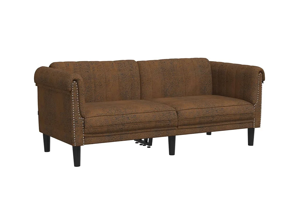 Canapé 2 places marron velours