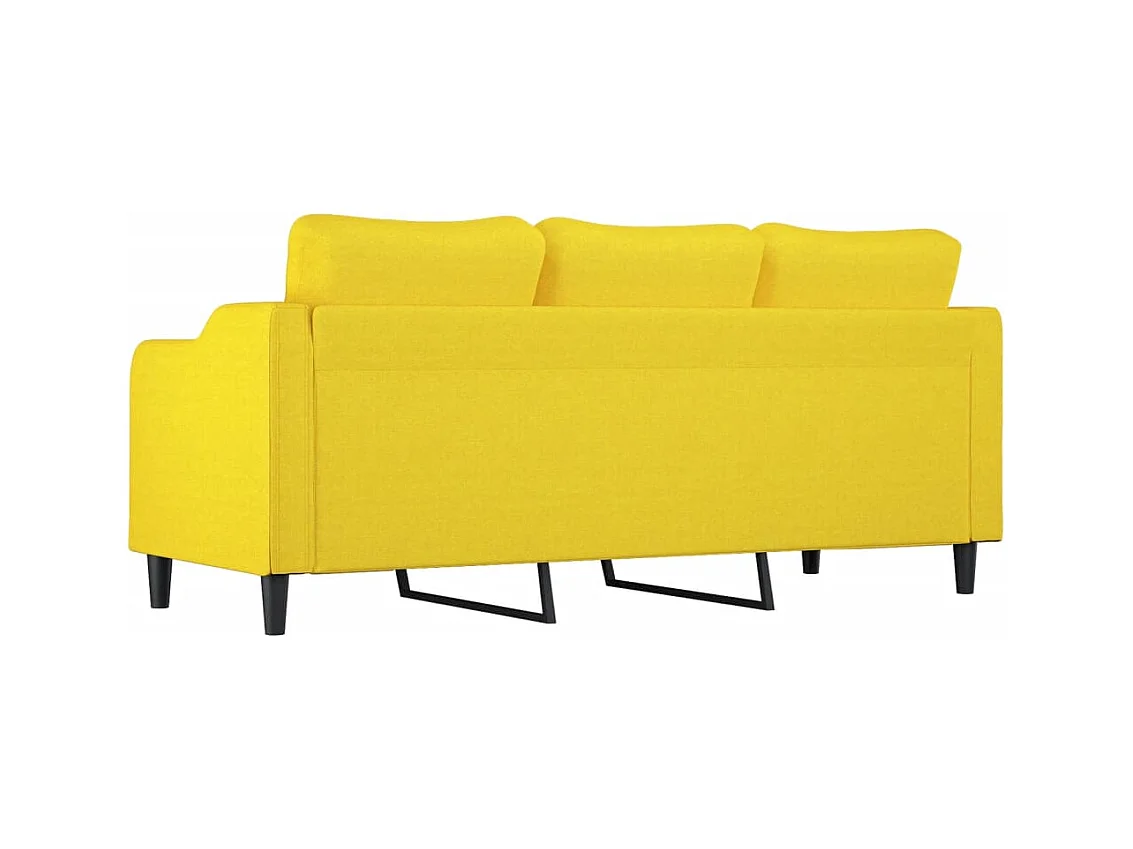 Canapé à 3 places Jaune clair 180 cm Tissu